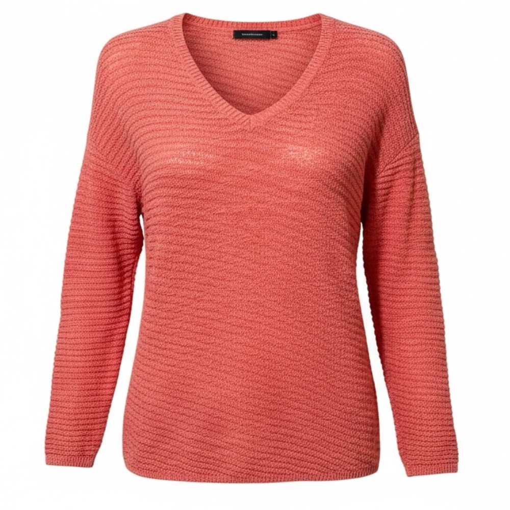 CALVIN KLEIN JEANS salmon lightweight v-neck sweater size Medium
